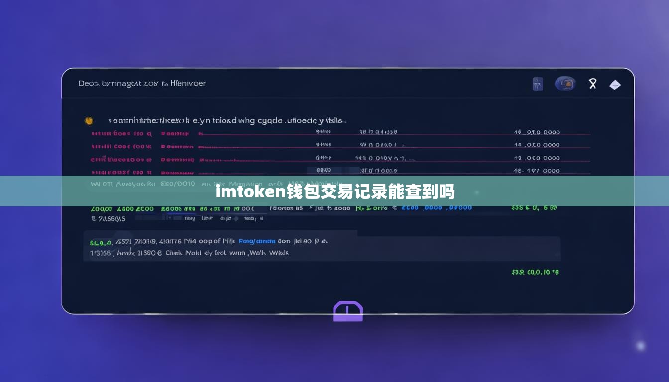 imtoken钱包交易记录能查到吗