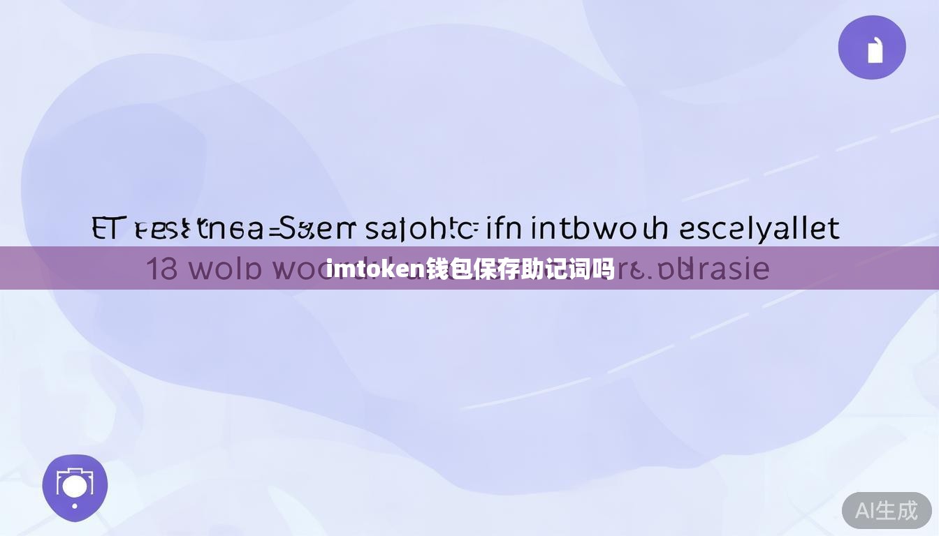 imtoken钱包保存助记词吗
